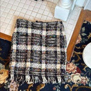 Carlisle Black and White Fringed Pencil Skirt .‎ Worn about 3x